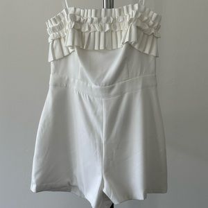 White Sleeveless Romper